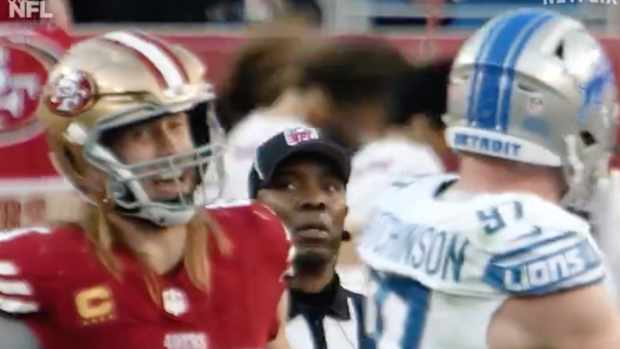 Mics Caught George Kittle and Aidan Hutchinson Having Comical Conversation During NFC Title Game